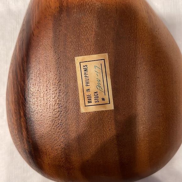 Wooden vintage snack bowls made in the Philippines. Boho - Picture 3 of 11